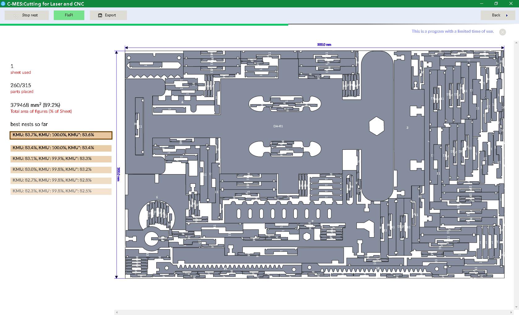 cutting rectangular parts