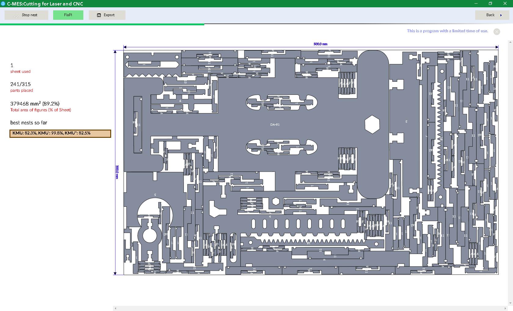 cutting rectangular parts