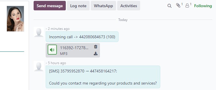 Contact history