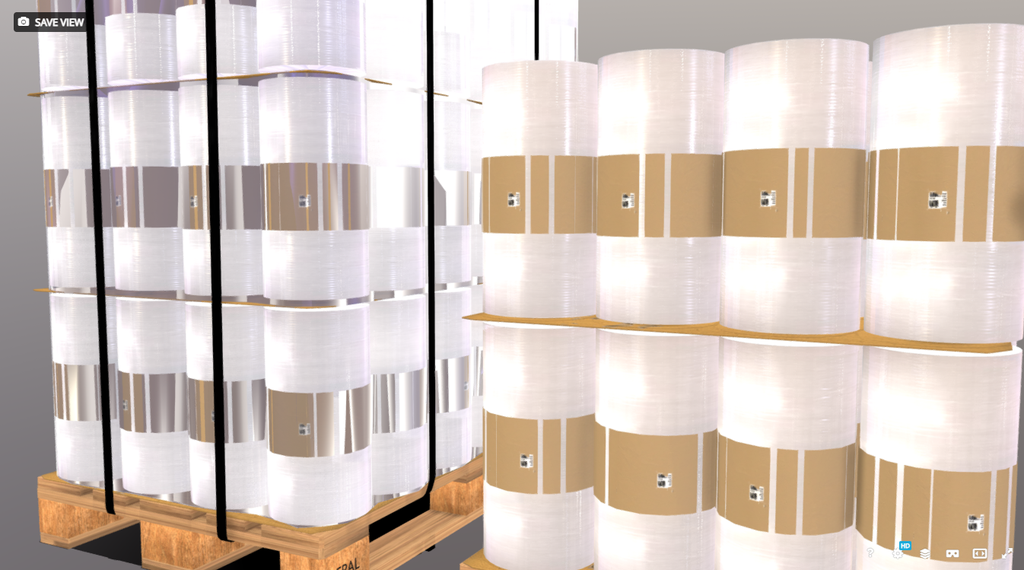 Pallets with roll film