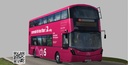 Wrightbus Streetdeck Oxford sity pink livery bus Low-poly 3D model