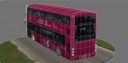 Wrightbus Streetdeck Oxford sity pink livery bus Low-poly 3D model