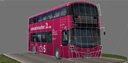 Wrightbus Streetdeck Oxford sity pink livery bus Low-poly 3D model