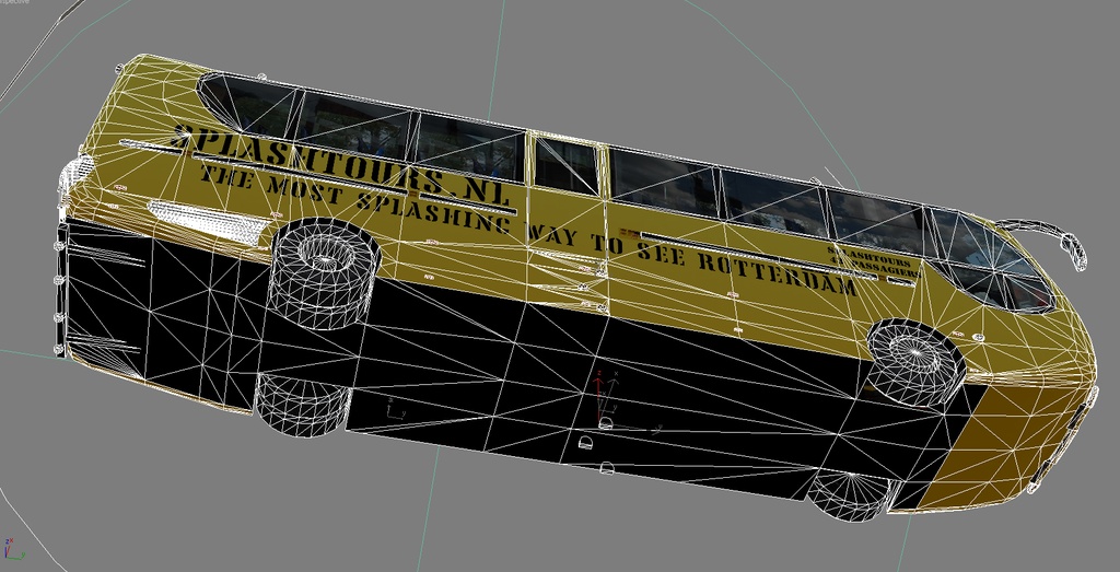 Amphibian Splashtours Bus Low-poly 3D model