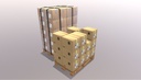Pallets with boxes