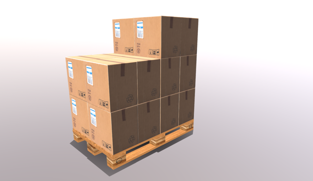Pallet with boxes