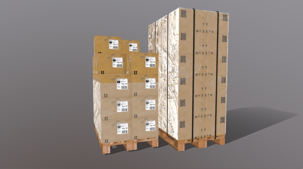 Pallets and box 400X300X300