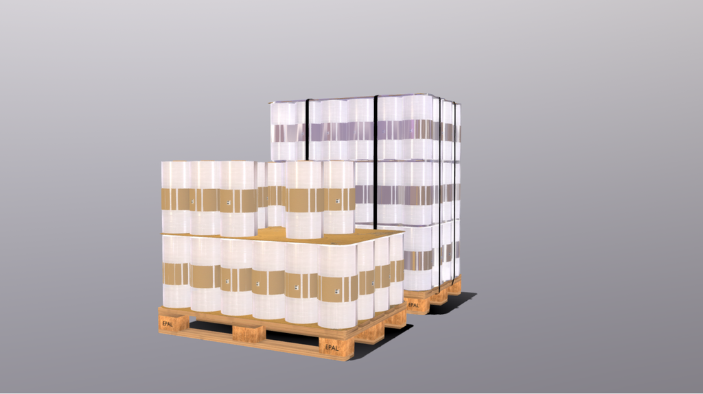 Pallets with roll film