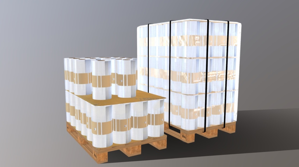 Pallets with roll film