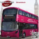 Wrightbus Streetdeck Oxford sity pink livery bus Low-poly 3D model