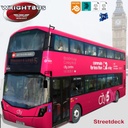 Wrightbus Streetdeck Oxford sity pink livery bus Low-poly 3D model