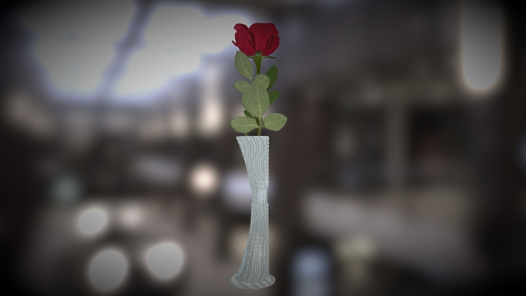 Vase with rose