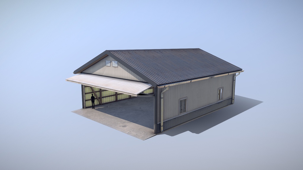 Airfield Hangar 12m Vr1 DARK