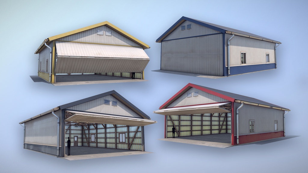 Airfield Hangar 12m Vr1