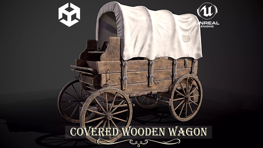 Covered Wooden Wagon