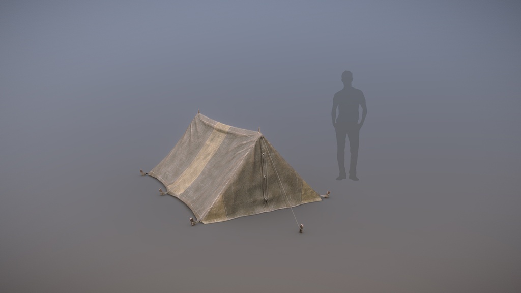 Military Tent WWII TwoSleeping close vr.2