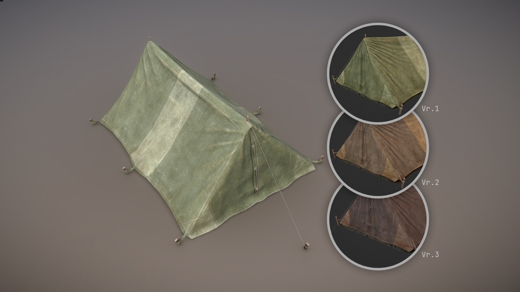 Military Tent WWII TwoSleeping close