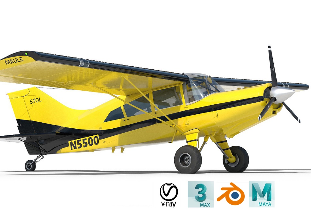 Maule light aircraft with interior