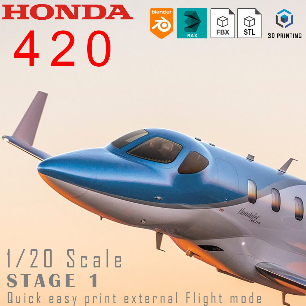 HondaJet 420 Easy Flight mode 1/20 scale