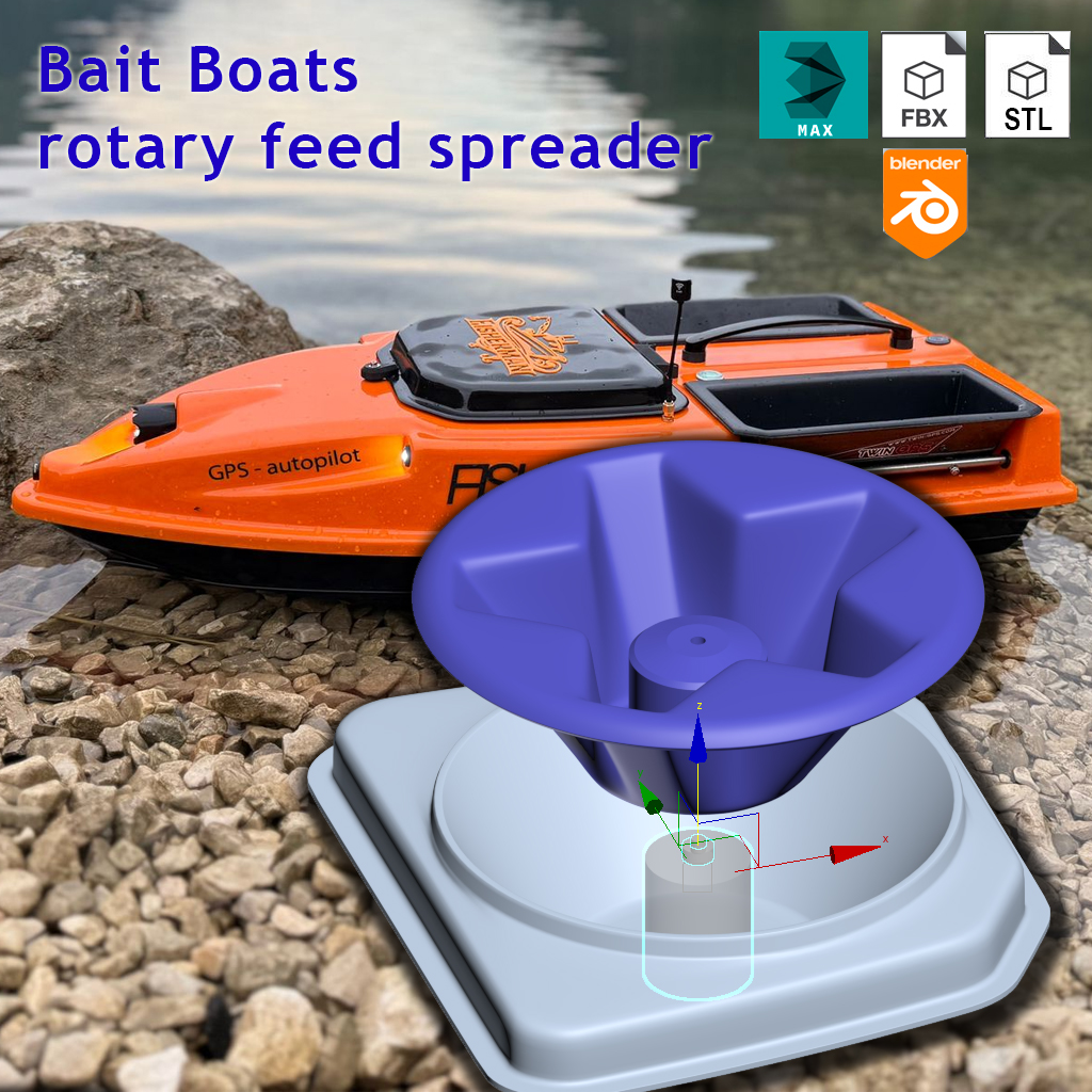 Rotary feeder for boat bait