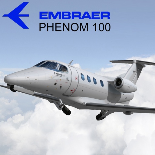 Embraer Phenom 100 Low poly Low-poly 3D model
