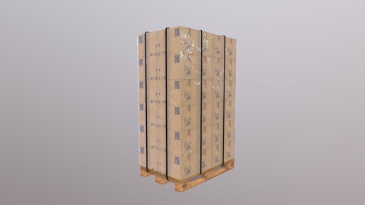 Pallet and boxes 400X300X300