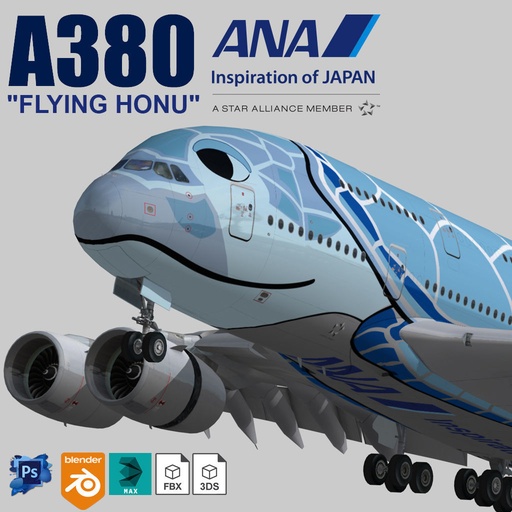 Airbus A380 ANA FLYING HONU design