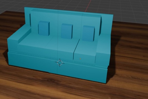 3 Seater Sofa LowPoly 3D Model