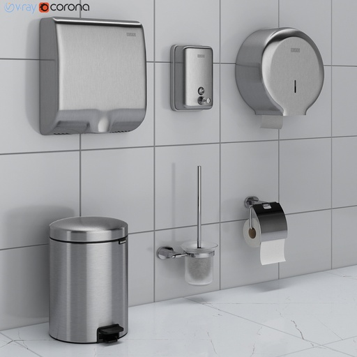 Bathroom accessories set 43 (Ravak, Brabantia, BXG)