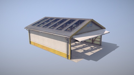 Airfield Hangar 12m Vr2 YELLOW