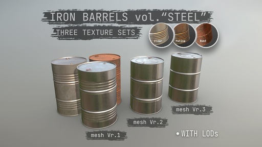 Cargo Iron Barrels 200L Steel