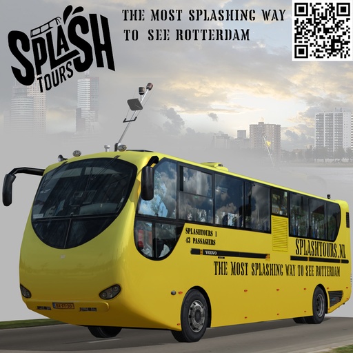 Amphibian Splashtours Bus Low-poly 3D model