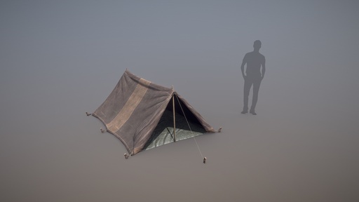 Military Tent WWII TwoSleeping open vr.3