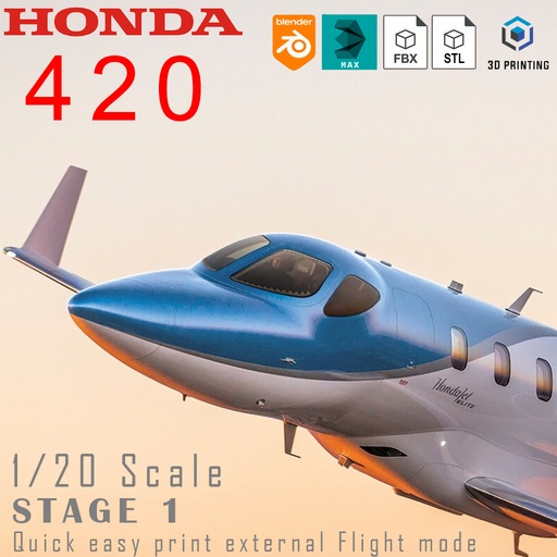 HondaJet 420 Easy Flight mode 1/20 scale